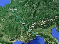 1 h 15 en avion
